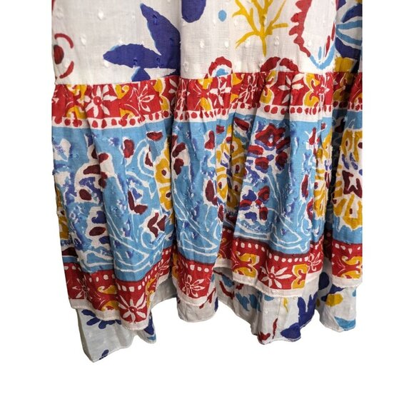 💥BOGO💥 Ibiza Pleated Dress Large Multicolor Knee Length Cotton - Picture 3 of 10